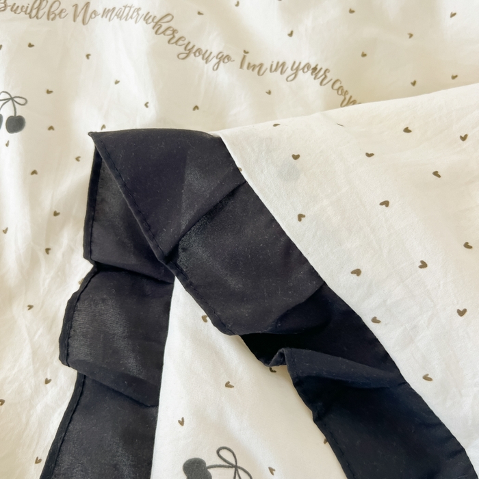 91家纺网 家纺一手货源 找家纺 同田家纺 2025新款A类水洗棉床盖夏被空调被四件套 车厘子