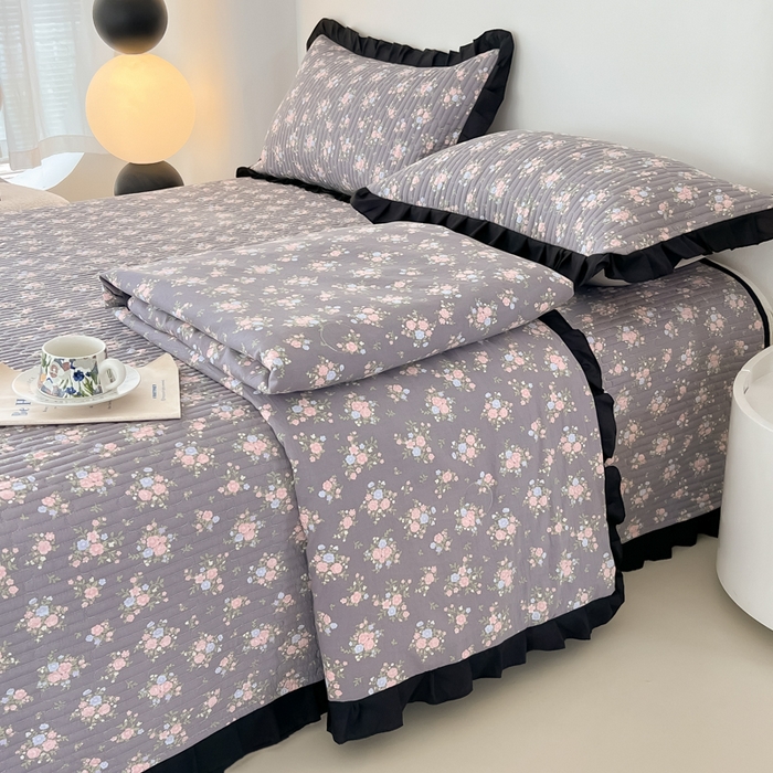 同田家纺 2025新款A类水洗棉床盖夏被空调被四件套 繁花