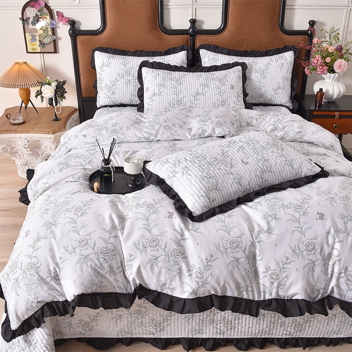 91家纺网 家纺一手货源 找家纺 （总）同田家纺 2025新款A类水洗棉夹棉床盖四件套