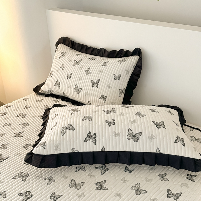 91家纺网 家纺一手货源 找家纺 同田家纺 2025新款A类水洗棉床盖夏被空调被四件套 蝴蝶