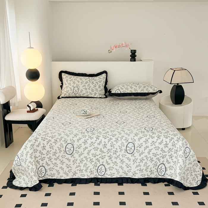 91家纺网 家纺一手货源 找家纺 同田家纺 2025新款A类水洗棉床盖夏被空调被四件套 花香