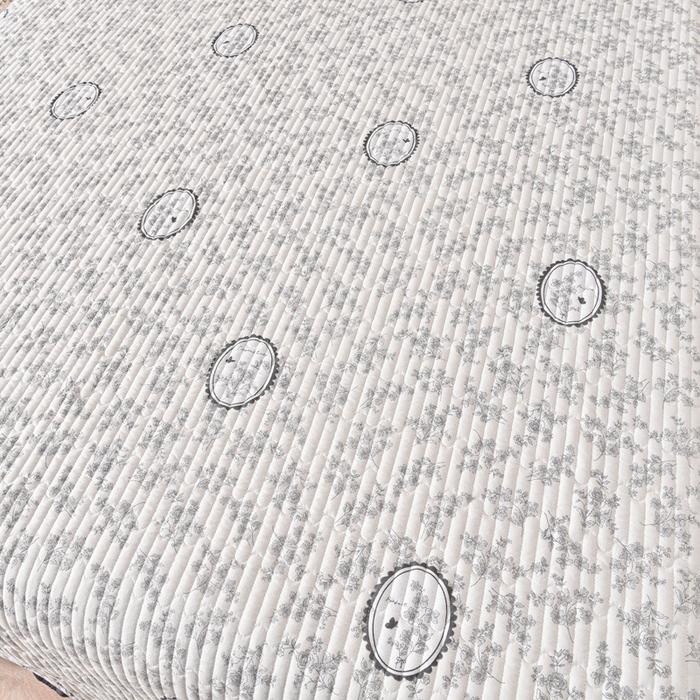 91家纺网 家纺一手货源 找家纺 同田家纺 2025新款A类水洗棉夹棉床盖四件套 花香