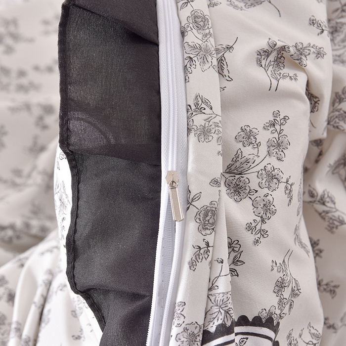 91家纺网 家纺一手货源 找家纺 同田家纺 2025新款A类水洗棉夹棉床盖四件套 花香