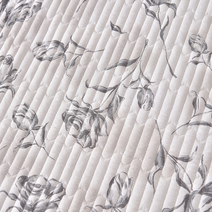 91家纺网 家纺一手货源 找家纺 同田家纺 2025新款A类水洗棉夹棉床盖四件套 玫瑰