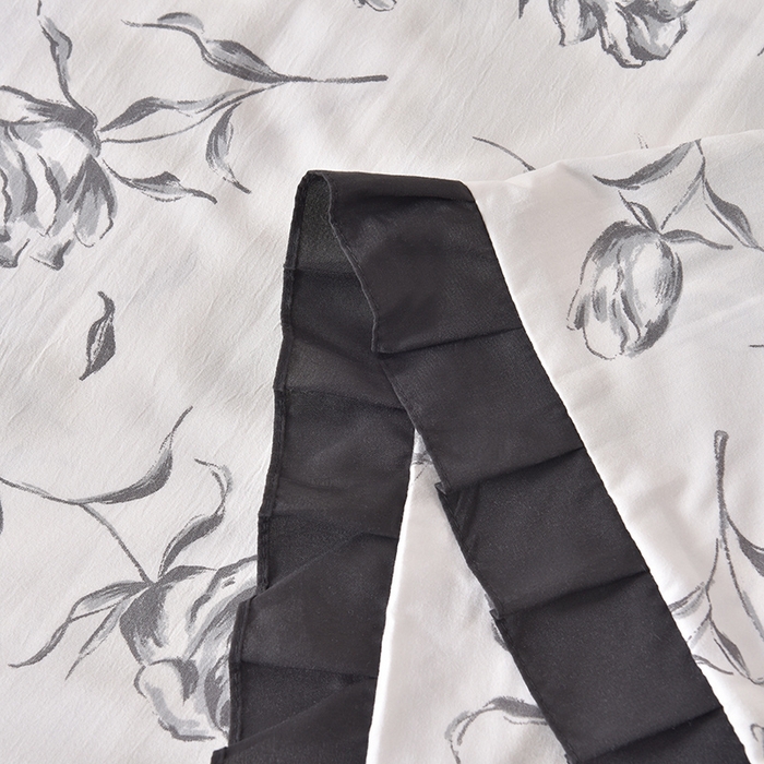 91家纺网 家纺一手货源 找家纺 同田家纺 2025新款A类水洗棉夹棉床盖四件套 玫瑰