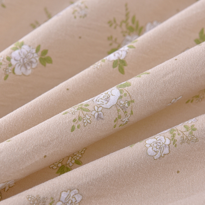 91家纺网 家纺一手货源 找家纺 同田家纺 2025新款A类水洗棉夹棉床盖四件套 茉莉奶白