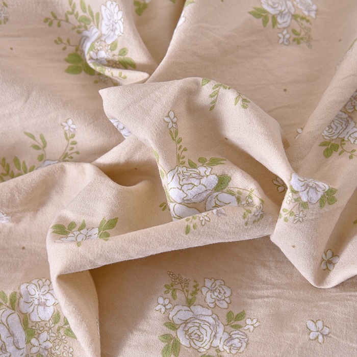 91家纺网 家纺一手货源 找家纺 同田家纺 2025新款A类水洗棉夹棉床盖四件套 茉莉奶白