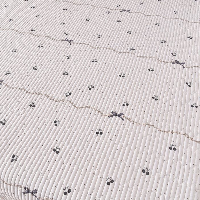 91家纺网 家纺一手货源 找家纺 同田家纺 2025新款A类水洗棉夹棉床盖四件套 车厘子