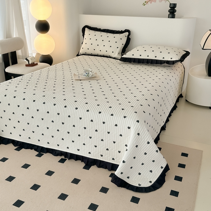 91家纺网 家纺一手货源 找家纺 同田家纺 2025新款A类水洗棉床盖夏被空调被四件套 小爱心