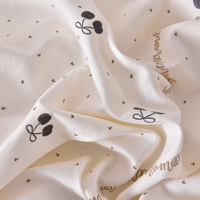 91家纺网 家纺一手货源 找家纺 同田家纺 2025新款A类水洗棉夹棉床盖四件套 车厘子