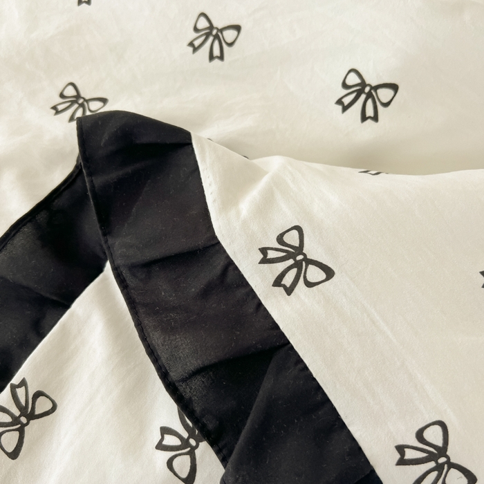 91家纺网 家纺一手货源 找家纺 同田家纺 2025新款A类水洗棉床盖夏被空调被四件套 小蝴蝶结