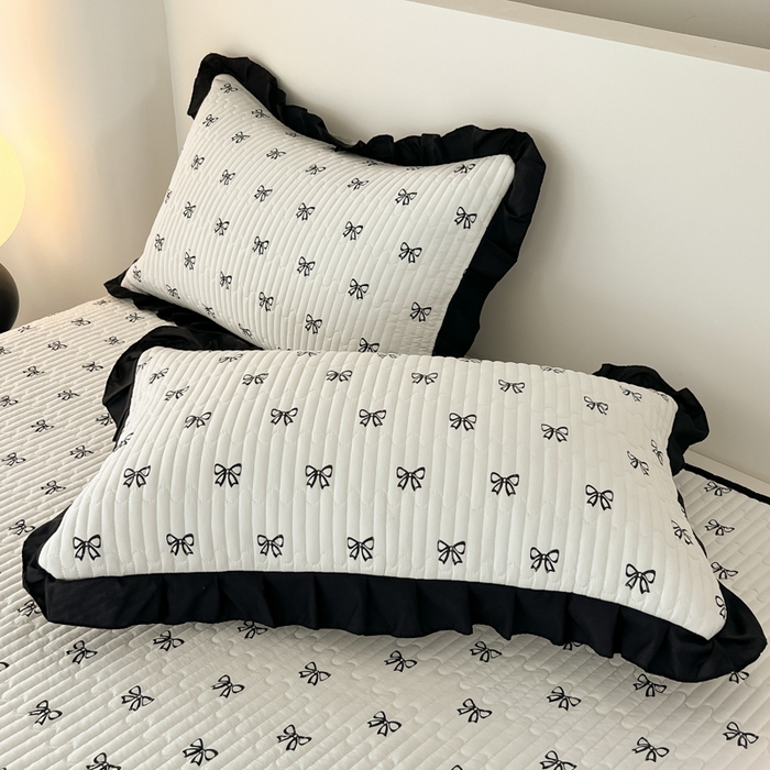 91家纺网 家纺一手货源 找家纺 同田家纺 2025新款A类水洗棉床盖夏被空调被四件套 小蝴蝶结