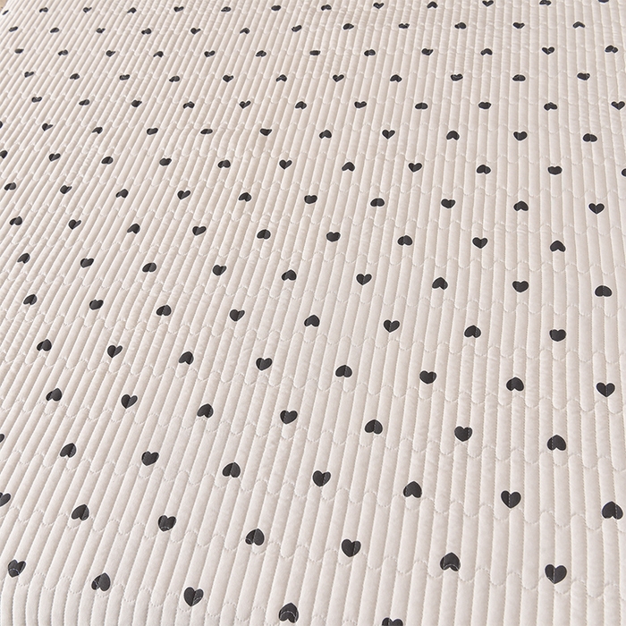 91家纺网 家纺一手货源 找家纺 同田家纺 2025新款A类水洗棉夹棉床盖四件套 小爱心