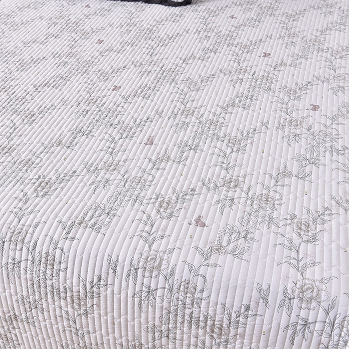 91家纺网 家纺一手货源 找家纺 同田家纺 2025新款A类水洗棉夹棉床盖四件套 线条花