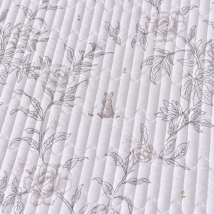 91家纺网 家纺一手货源 找家纺 同田家纺 2025新款A类水洗棉夹棉床盖四件套 线条花