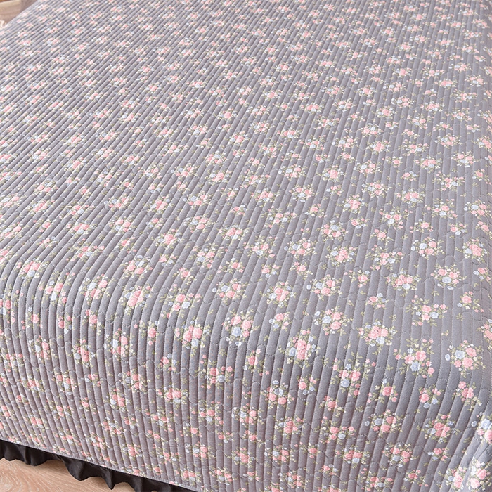 91家纺网 家纺一手货源 找家纺 同田家纺 2025新款A类水洗棉夹棉床盖四件套 繁花