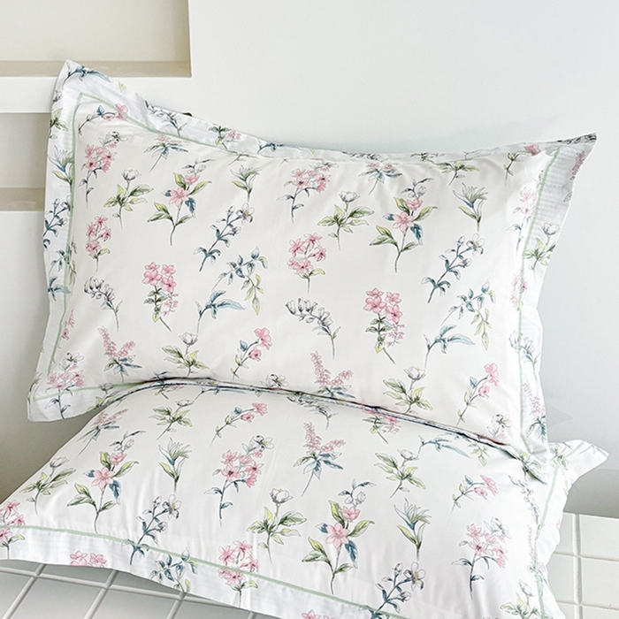 91家纺网 家纺一手货源 找家纺 （总）安逸家纺 13376新款全棉枕套学生纯棉单枕套48x74一对