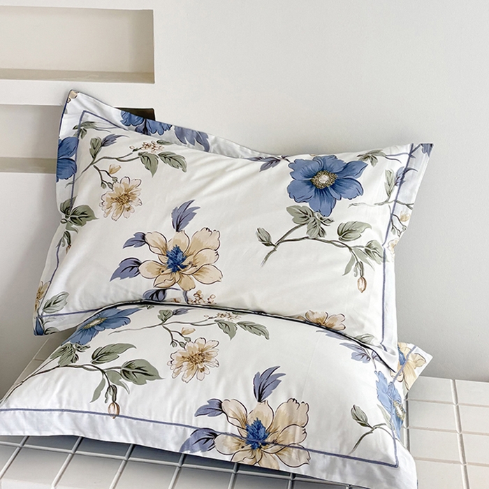 91家纺网 家纺一手货源 找家纺 （总）安逸家纺 13376新款全棉枕套学生纯棉单枕套48x74一对