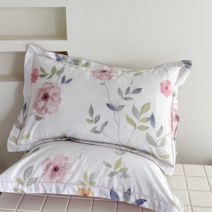 91家纺网 家纺一手货源 找家纺 （总）安逸家纺 13376新款全棉枕套学生纯棉单枕套48x74一对