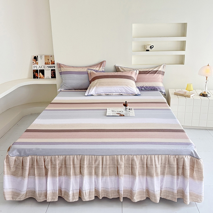 91家纺网 家纺一手货源 找家纺 （总）安逸家纺 13376新款全棉床裙床罩学生纯棉单床裙