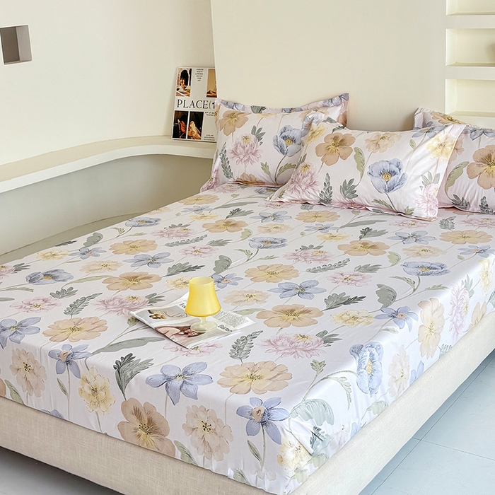 91家纺网 家纺一手货源 找家纺 （总）安逸家纺13376新款全棉床笠床罩学生纯棉单床笠