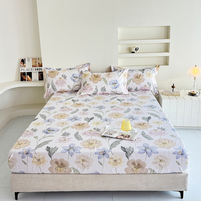 91家纺网 家纺一手货源 找家纺 （总）安逸家纺13376新款全棉床笠床罩学生纯棉单床笠