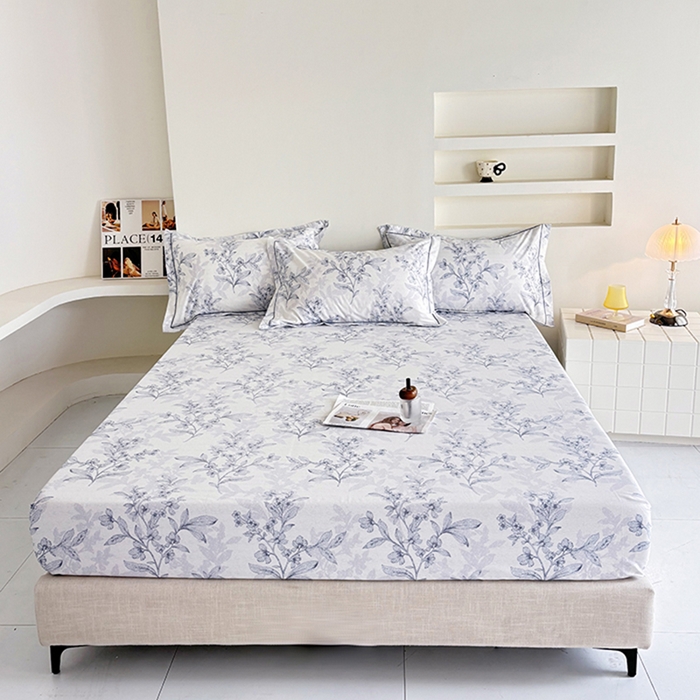 91家纺网 家纺一手货源 找家纺 （总）安逸家纺13376新款全棉床笠床罩学生纯棉单床笠