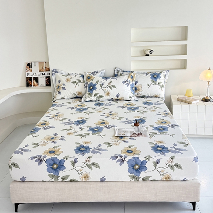 91家纺网 家纺一手货源 找家纺 （总）安逸家纺13376新款全棉床笠床罩学生纯棉单床笠