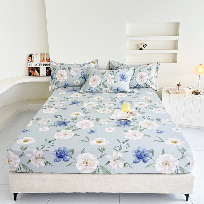 91家纺网 家纺一手货源 找家纺 （总）安逸家纺13376新款全棉床笠床罩学生纯棉单床笠