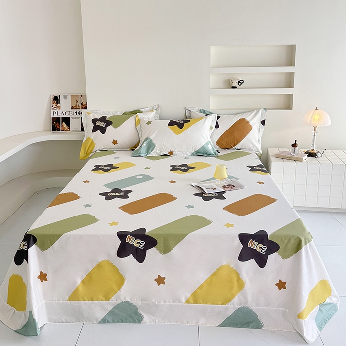 91家纺网 家纺一手货源 找家纺 （总）安逸家纺 13376 新款全棉床单学生宿舍纯棉单床单