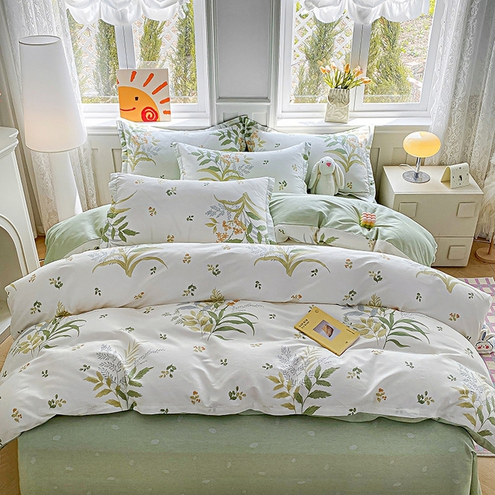 91家纺网 家纺一手货源 找家纺 天之爱 2025新款全棉印花单被套 春意绵绵