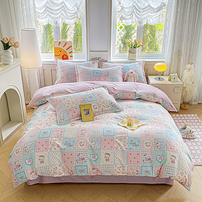 91家纺网 家纺一手货源 找家纺 天之爱 2025新款全棉印花单被套 小确幸