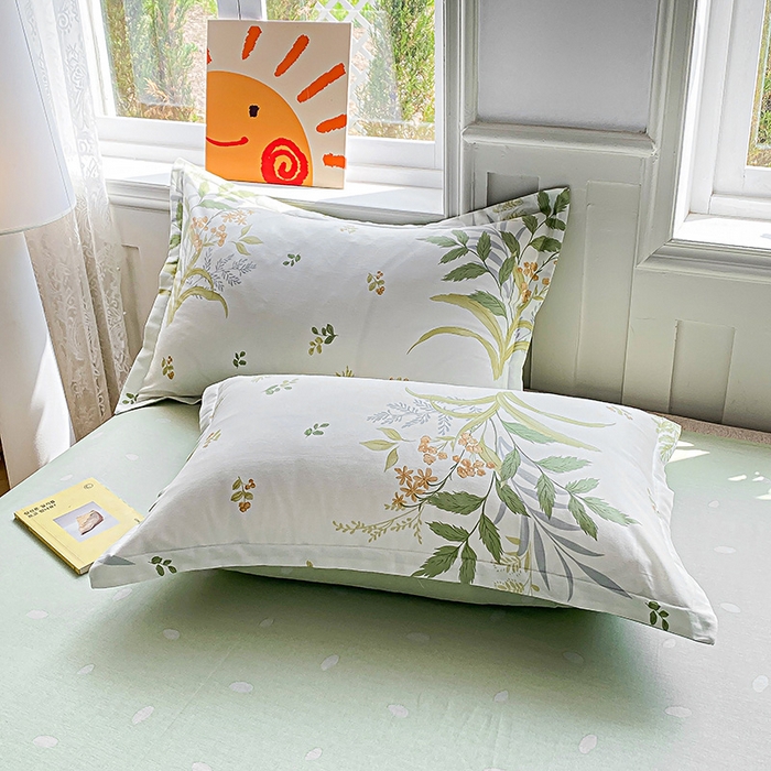 天之爱 2025新款全棉印花单枕套 春意绵绵