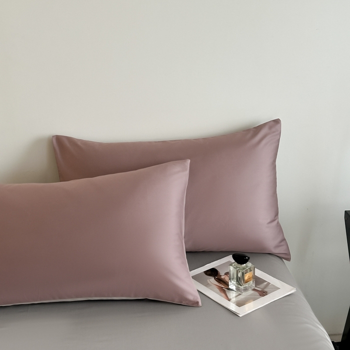 91家纺网 家纺一手货源 找家纺 ONE TWO ONE 121 2025新款高支高密长绒棉纯棉双拼撞色四件套-热麦系列 池棠韵味