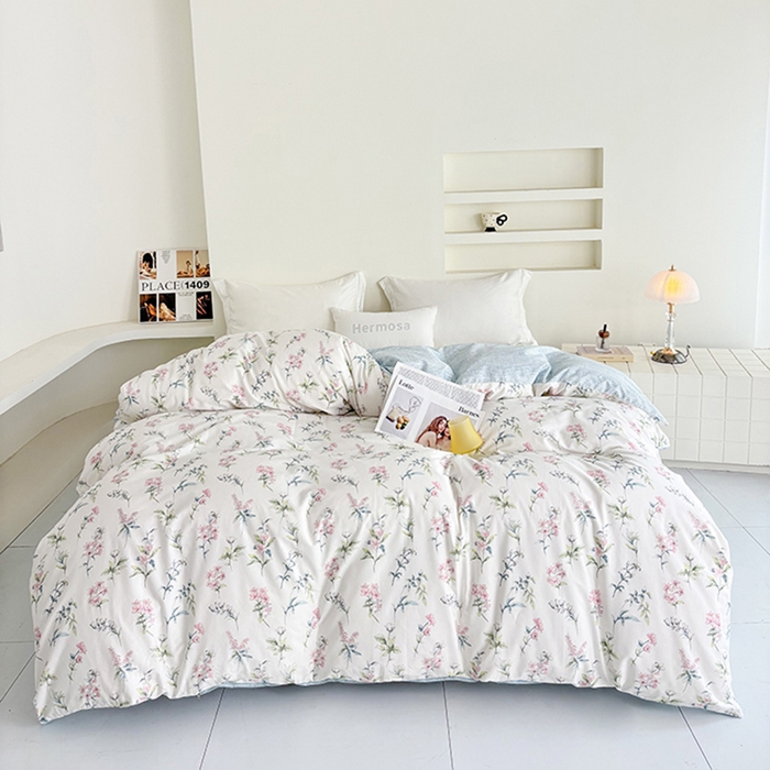 91家纺网 家纺一手货源 找家纺 （总）安逸家纺 13376 新款全棉被套被罩学生宿舍纯棉单被套