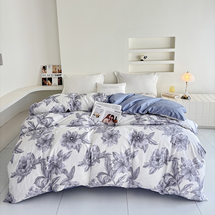 91家纺网 家纺一手货源 找家纺 （总）安逸家纺 13376 新款全棉被套被罩学生宿舍纯棉单被套