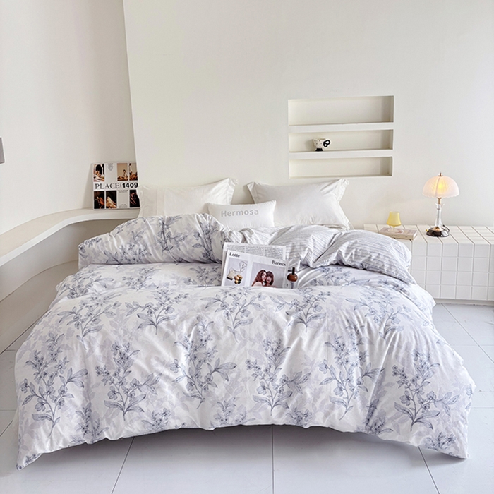 91家纺网 家纺一手货源 找家纺 （总）安逸家纺 13376 新款全棉被套被罩学生宿舍纯棉单被套