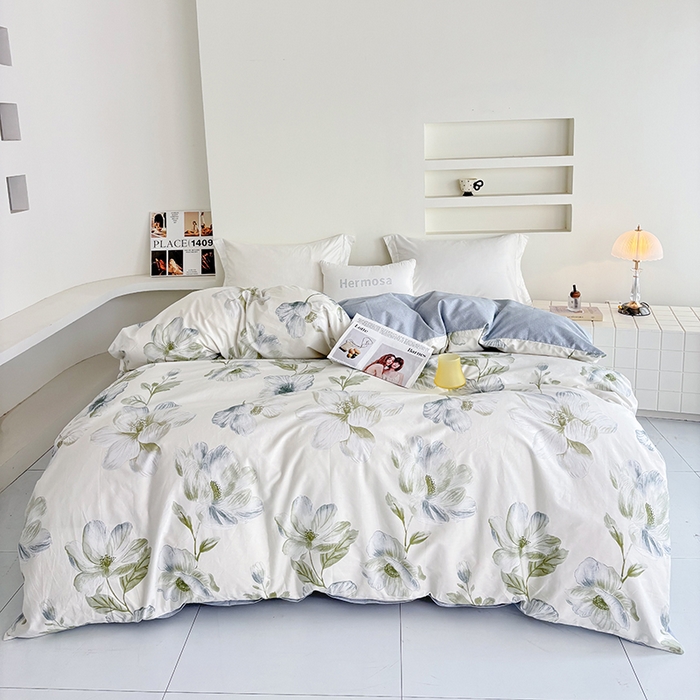 91家纺网 家纺一手货源 找家纺 （总）安逸家纺 13376 新款全棉被套被罩学生宿舍纯棉单被套