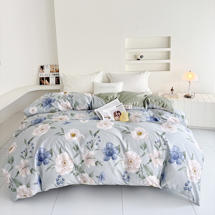 91家纺网 家纺一手货源 找家纺 （总）安逸家纺 13376 新款全棉被套被罩学生宿舍纯棉单被套