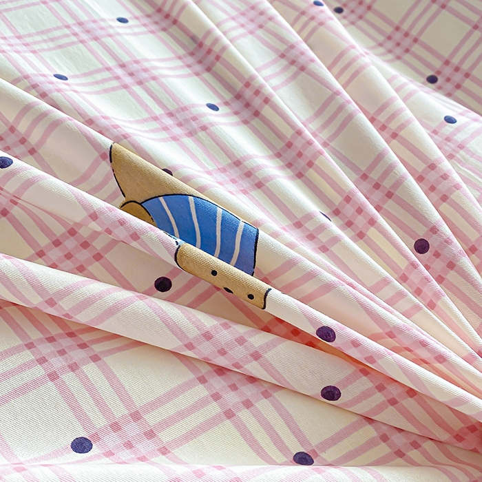 91家纺网 家纺一手货源 找家纺 天之爱 2025新款全棉印花单枕套 趴趴熊