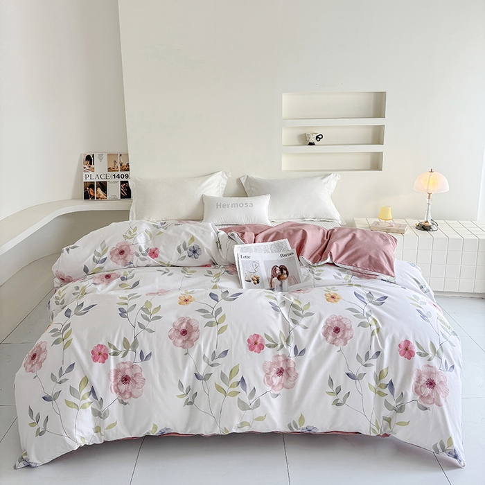 91家纺网 家纺一手货源 找家纺 （总）安逸家纺 13376 新款全棉被套被罩学生宿舍纯棉单被套