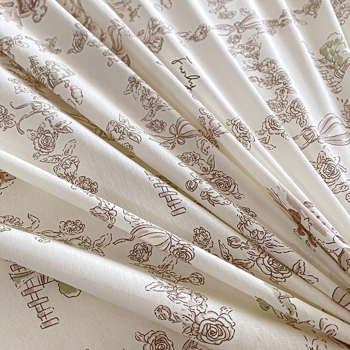 91家纺网 家纺一手货源 找家纺 天之爱 2025新款全棉印花单枕套 乡野小筑