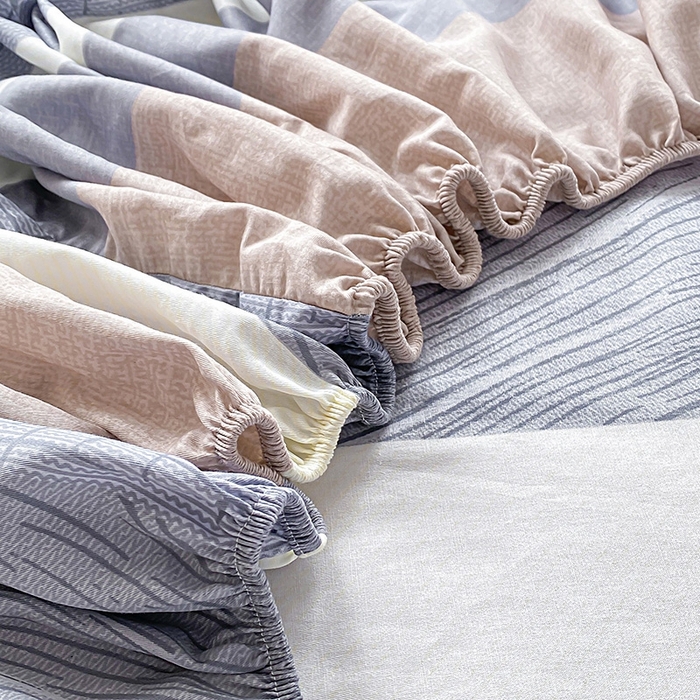 91家纺网 家纺一手货源 找家纺 天之爱 2025新款全棉印花单床笠 布兰卡-灰