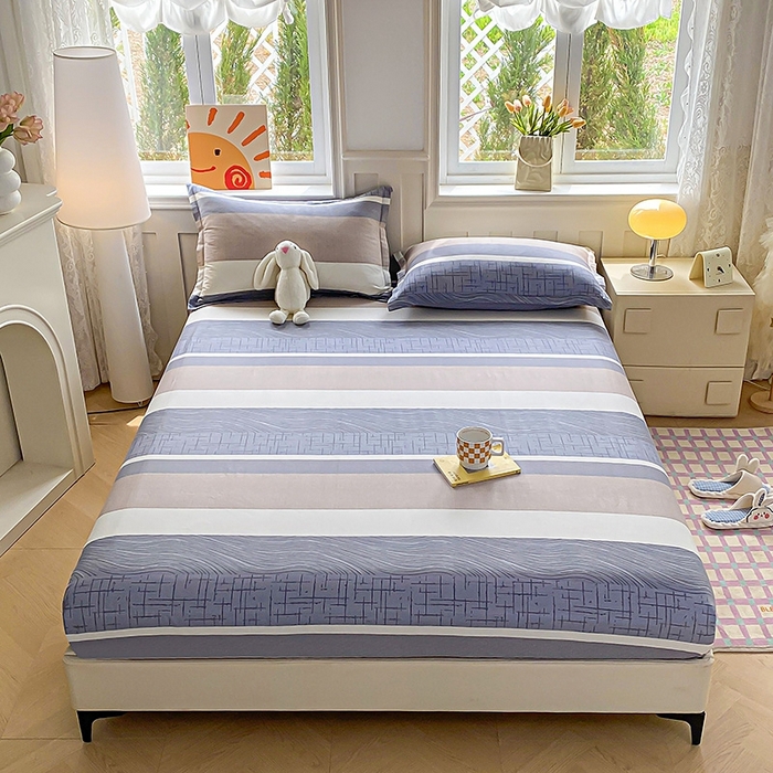 天之爱 2025新款全棉印花单床笠 布兰卡-灰