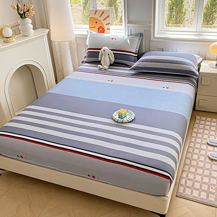 91家纺网 家纺一手货源 找家纺 天之爱 2025新款全棉印花单床笠 沐光