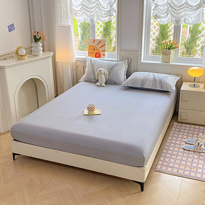 91家纺网 家纺一手货源 找家纺 天之爱 2025新款全棉印花单床笠 生活旋律