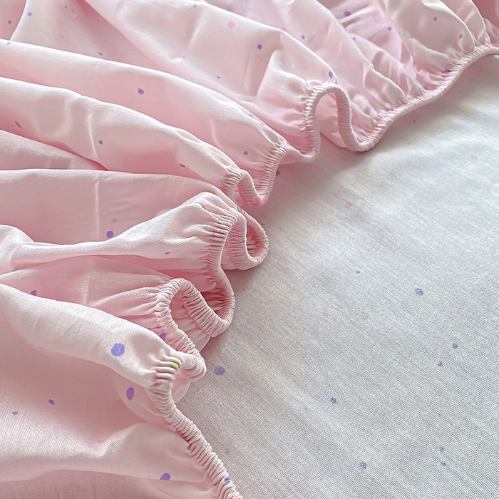 91家纺网 家纺一手货源 找家纺 天之爱 2025新款全棉印花单床笠 甜心可爱猫