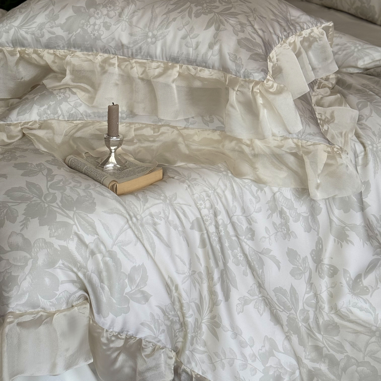 91家纺网 家纺一手货源 找家纺 MIU缪家居 2025新款60S兰精天丝四件套--晨曦 晨曦-橄榄绿