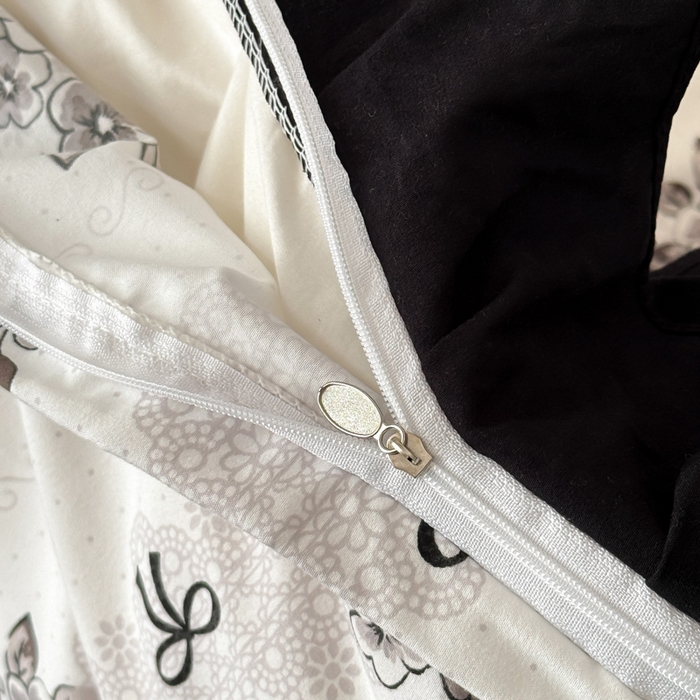 91家纺网 家纺一手货源 找家纺 上尚居 2025新款法式花边赫本风印花云朵棉四件套 晚爱