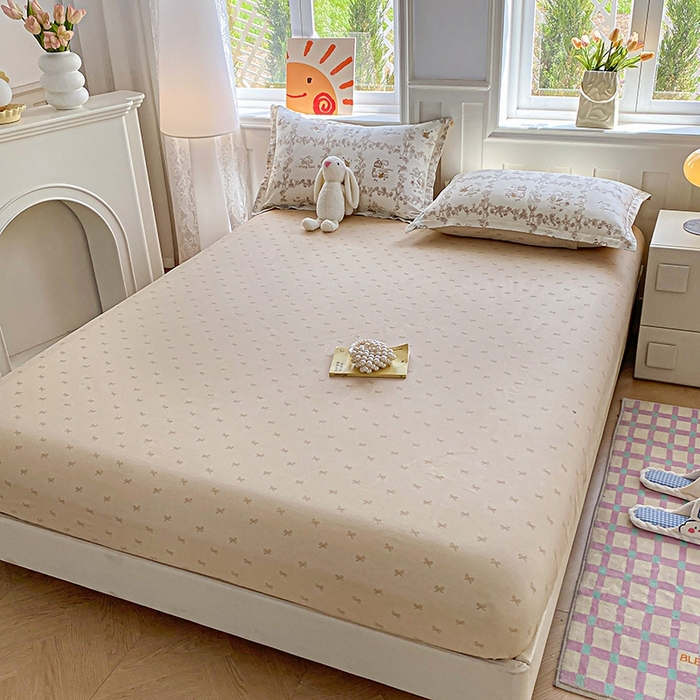 91家纺网 家纺一手货源 找家纺 天之爱 2025新款全棉印花单床笠 乡野小筑